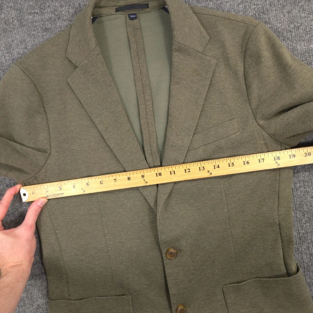J Crew Thompson Knit Blazer Mens 38R Olive Heather Slim Fit Business Casual